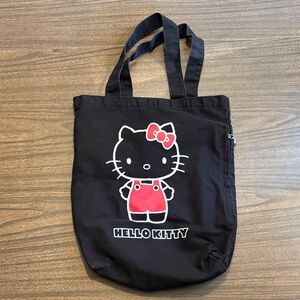 Hello Kitty X Sanrio Vintage 2009 Black Canvas Shoulder Tote Bag